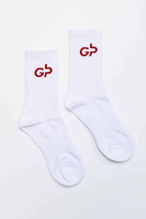 White GlutesPop Crew Socks