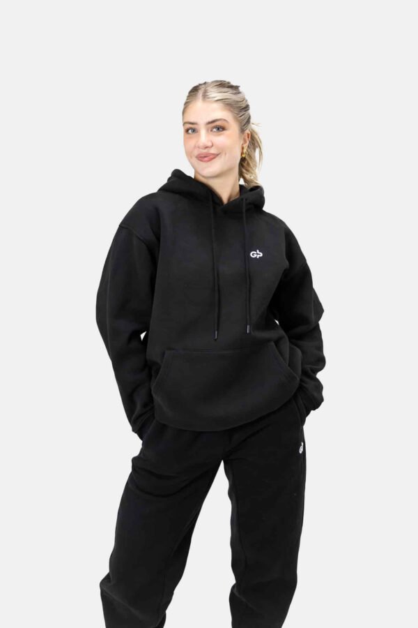 Premium Oversized Hoodie (Unisex) – Midnight Black
