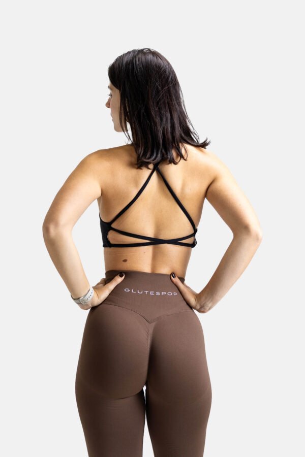 Twist Open Back Bra – Jet Black tweede afbeelding