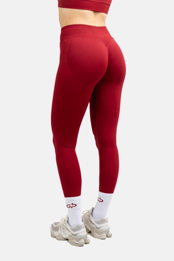 Effortless Contour Leggings – Deep Red