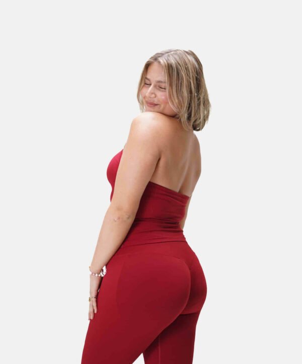 Backless Sleek Top – Deep Red tweede afbeelding