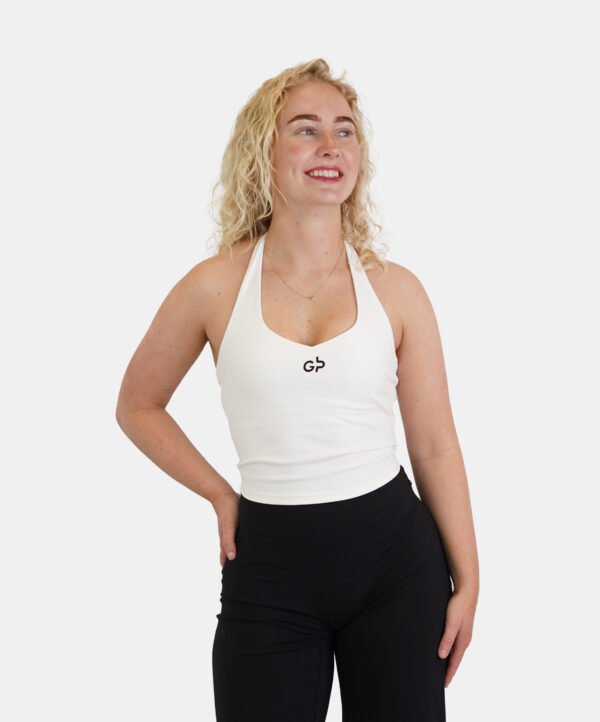 Backless Soft Halter Top – Ivory